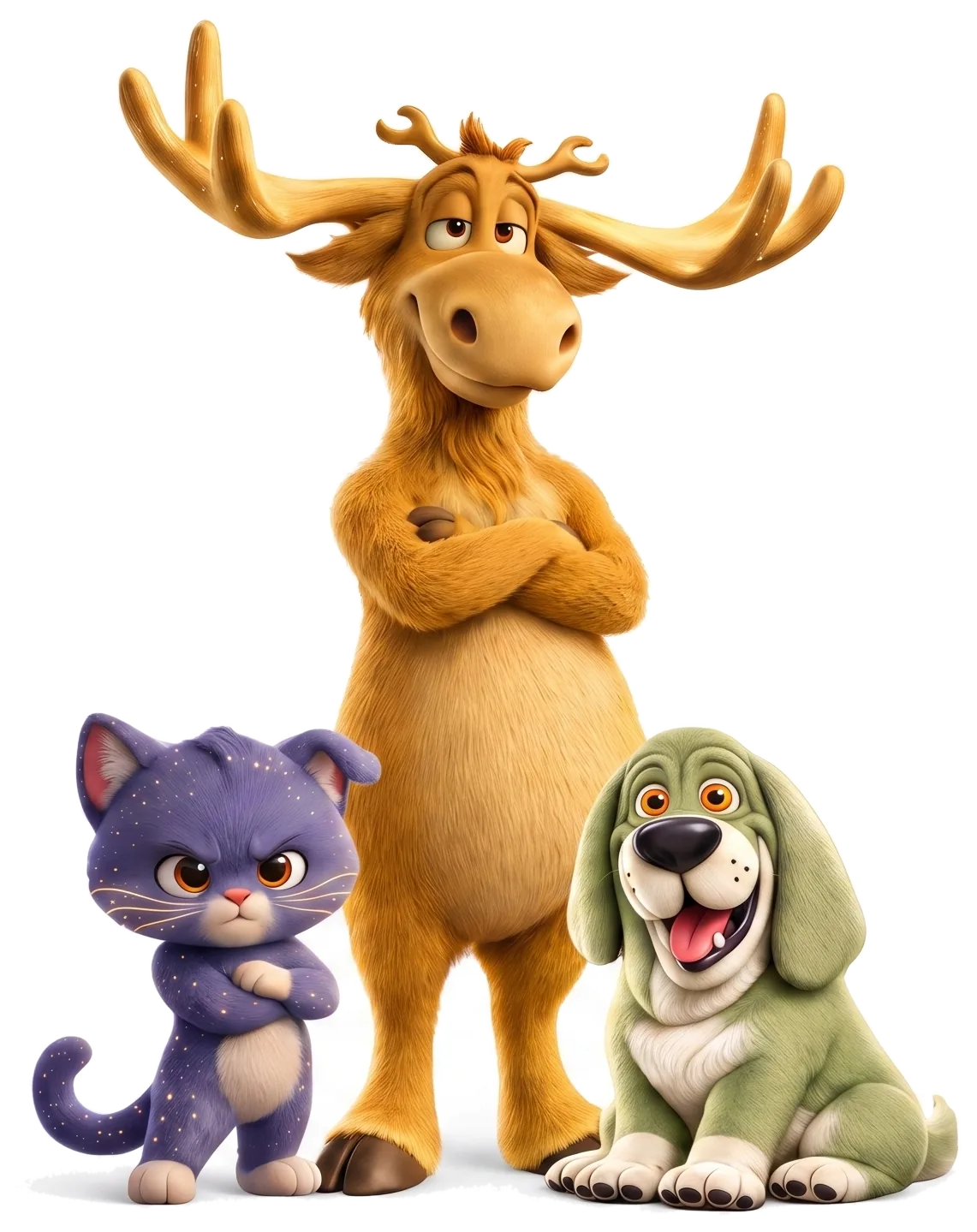 Bobby, Wobby and Whiskers standing together